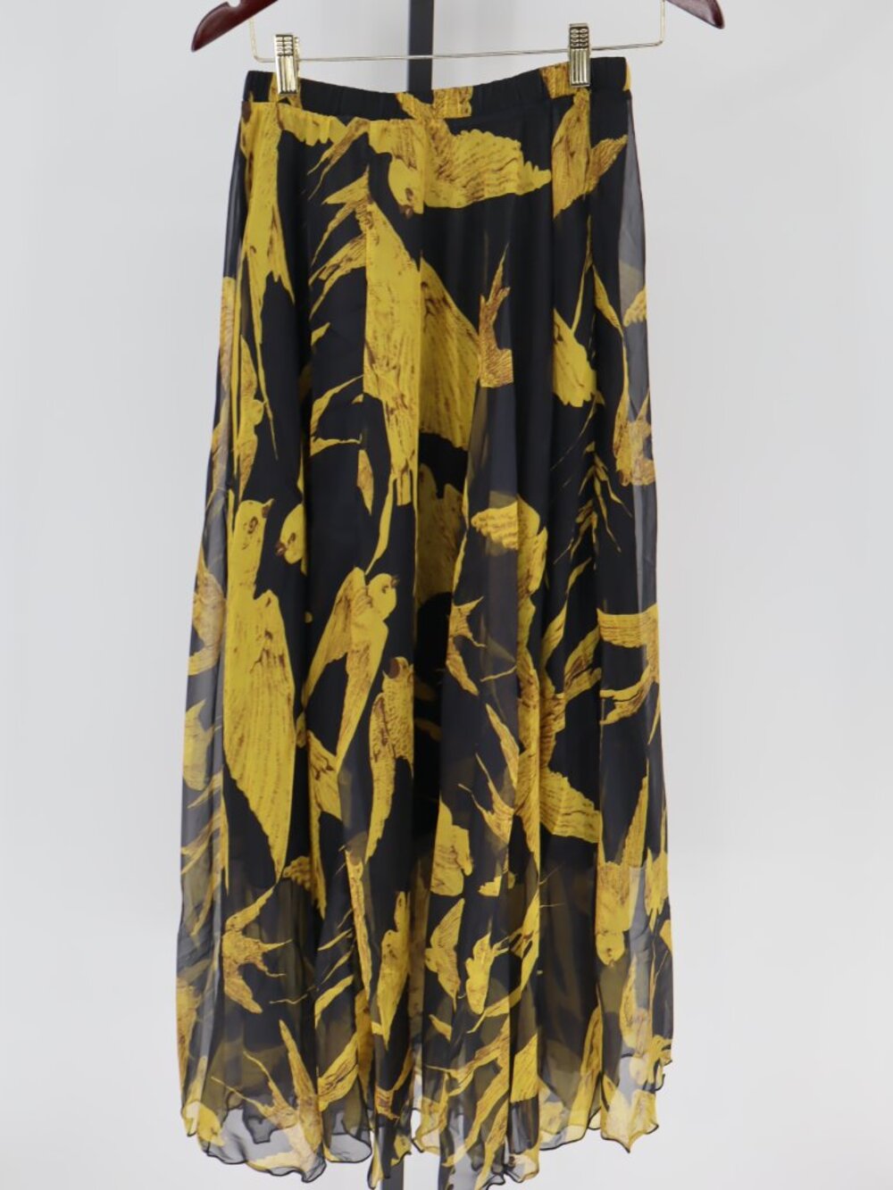 Chicwish Swallows Print Maxi Skirt Size M/L